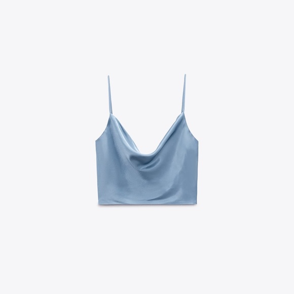 Zara Tops - ZARA. Satin crop top